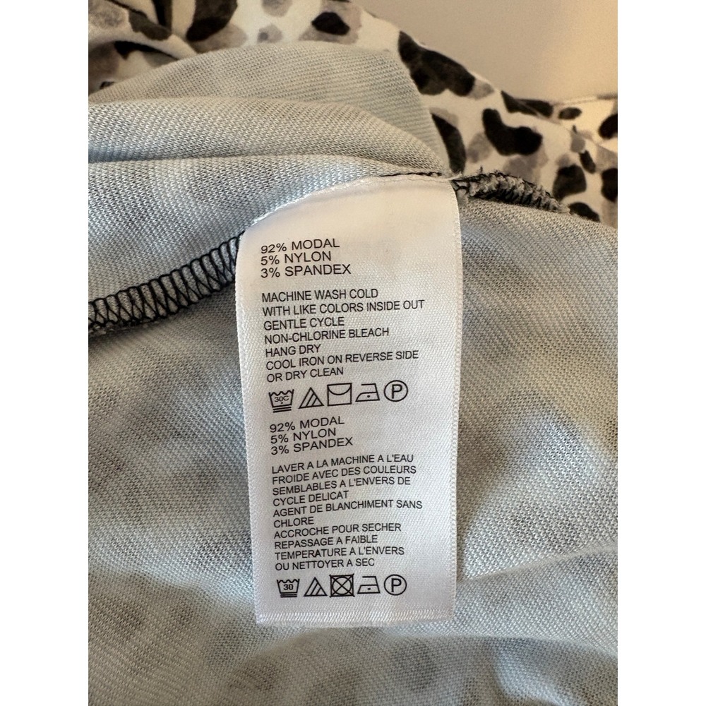 Tommy Bahama Dress, Gray Black Leopard Print 3/4 Sleeve Shift Dress - Picture 9 of 10